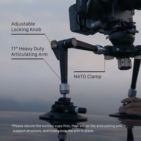 Hydra Articulating Car Mounting System 電子サクションカップモデル (HDA-T11-A)