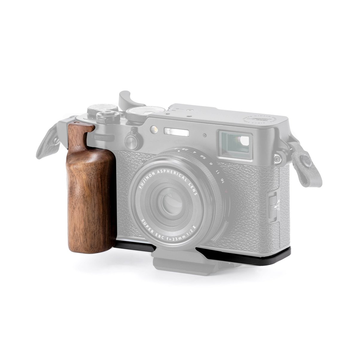 富士フイルム X100VI用木製グリップ付き取付ベースプレート 富士フイルム X100VI用木製グリップ付き取付ベースプレート