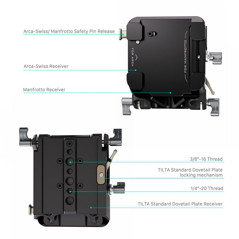 アルカスイス&マンフロット両規格対応15mm LWSベースプレート Tilta アルカスイス&マンフロット両規格対応15mm LWSベースプレート Tilta