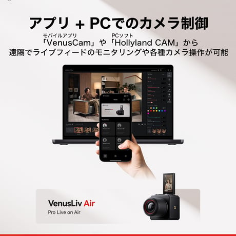 Hollyland VenusLiv Air 4K/30pライブストリーミングカメラ(無線/有線LAN両対応)