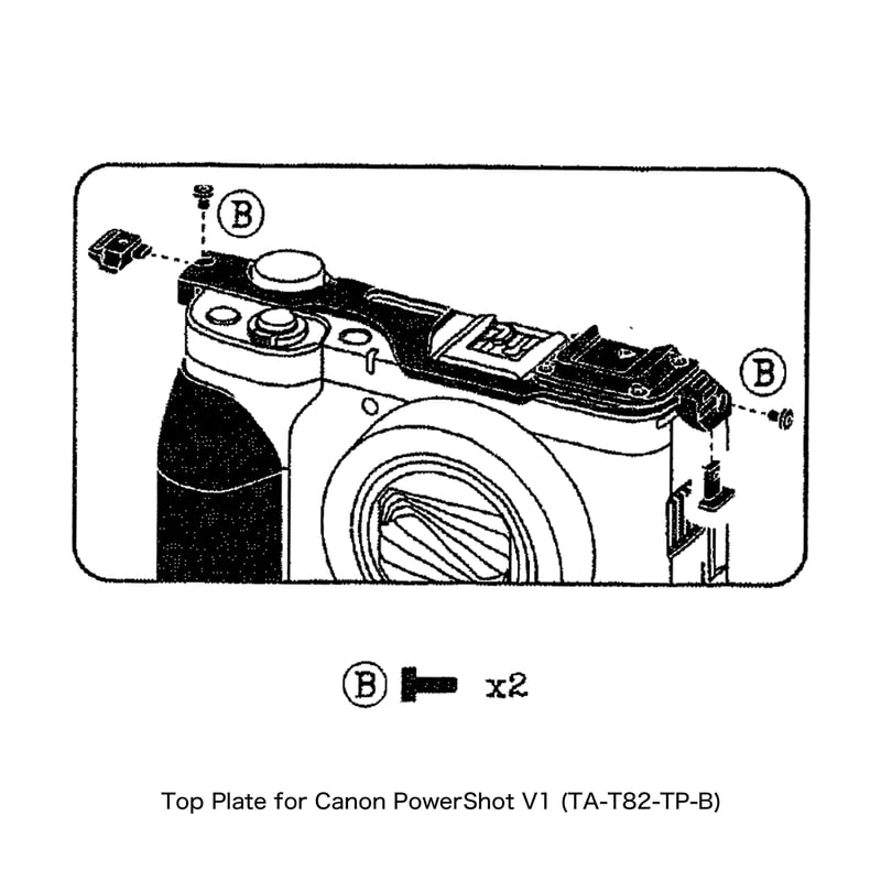 キヤノン PowerShot V1用トッププレートTop Plate for Canon Po