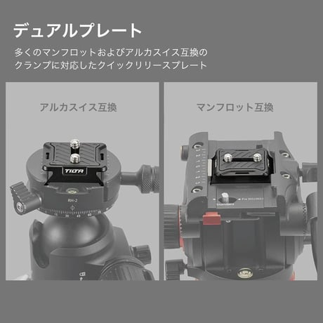 Tilta ARCA Manfrotto Dual Quick Release Plate (TA-DQRP-B) アルカスイス&マンフロット両規格対応クイックリリースプレート