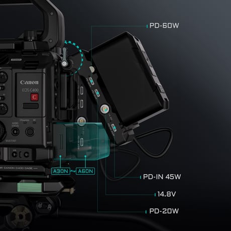 Battery Plate for Canon C400 - V Mount (ES-T22-BP-V) キヤノン EOS C400 カメラケージ用Vマウントバッテリープレート