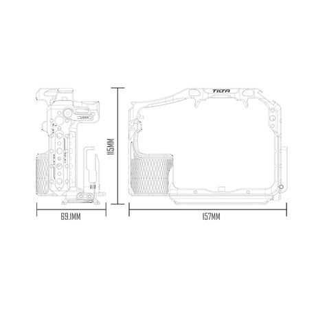 【在庫限り】パナソニック LUMIX G9 PRO II用フルカメラケージ Full Camera Cage for Panasonic G9 II - Black (TA-T63-FCC-B)