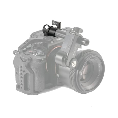 15mm Rod Holder to 1/4"-20 Adapter (Side Mounted) - Black (TA-15RH-1420S-B)位置決めピン付き1/4"-20ネジ サイド