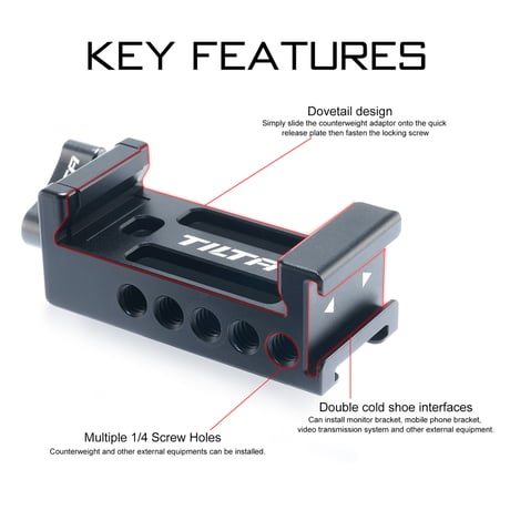Quick Release Baseplate Counterweight Adapter (TGA-BCA)