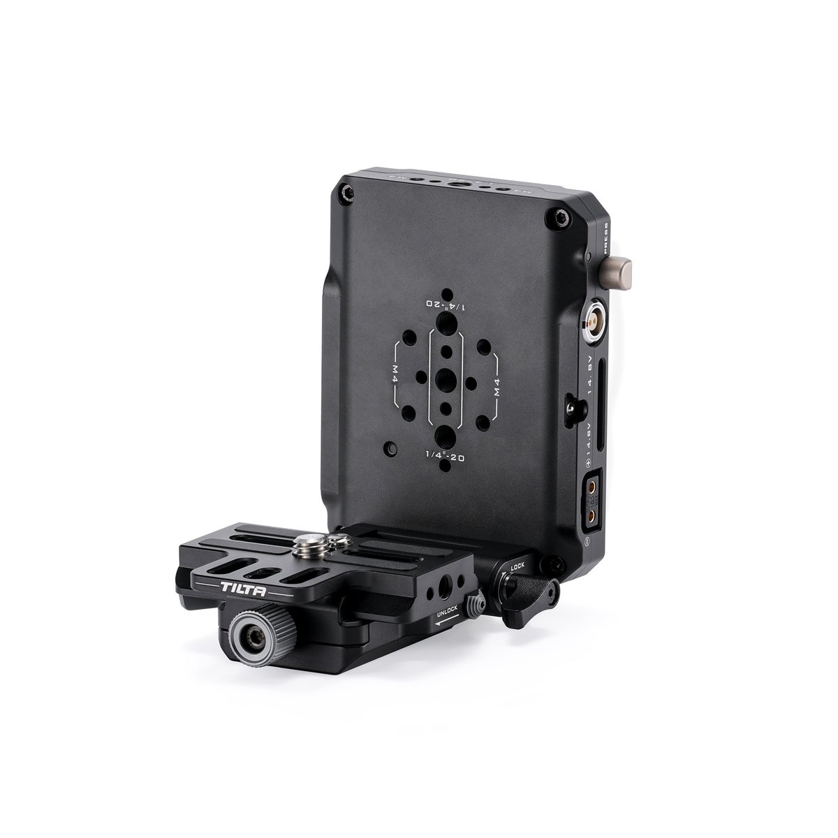 調整式アルカレシーバー付Mini Vマウントバッテリープレート (TA-BTP4K