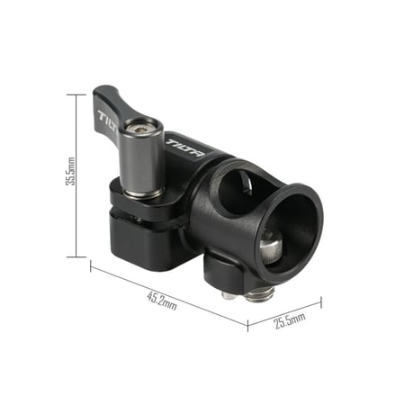 15mm Rod Holder to 1/4"-20 Adapter (Side Mounted) - Black (TA-15RH-1420S-B)位置決めピン付き1/4"-20ネジ サイド