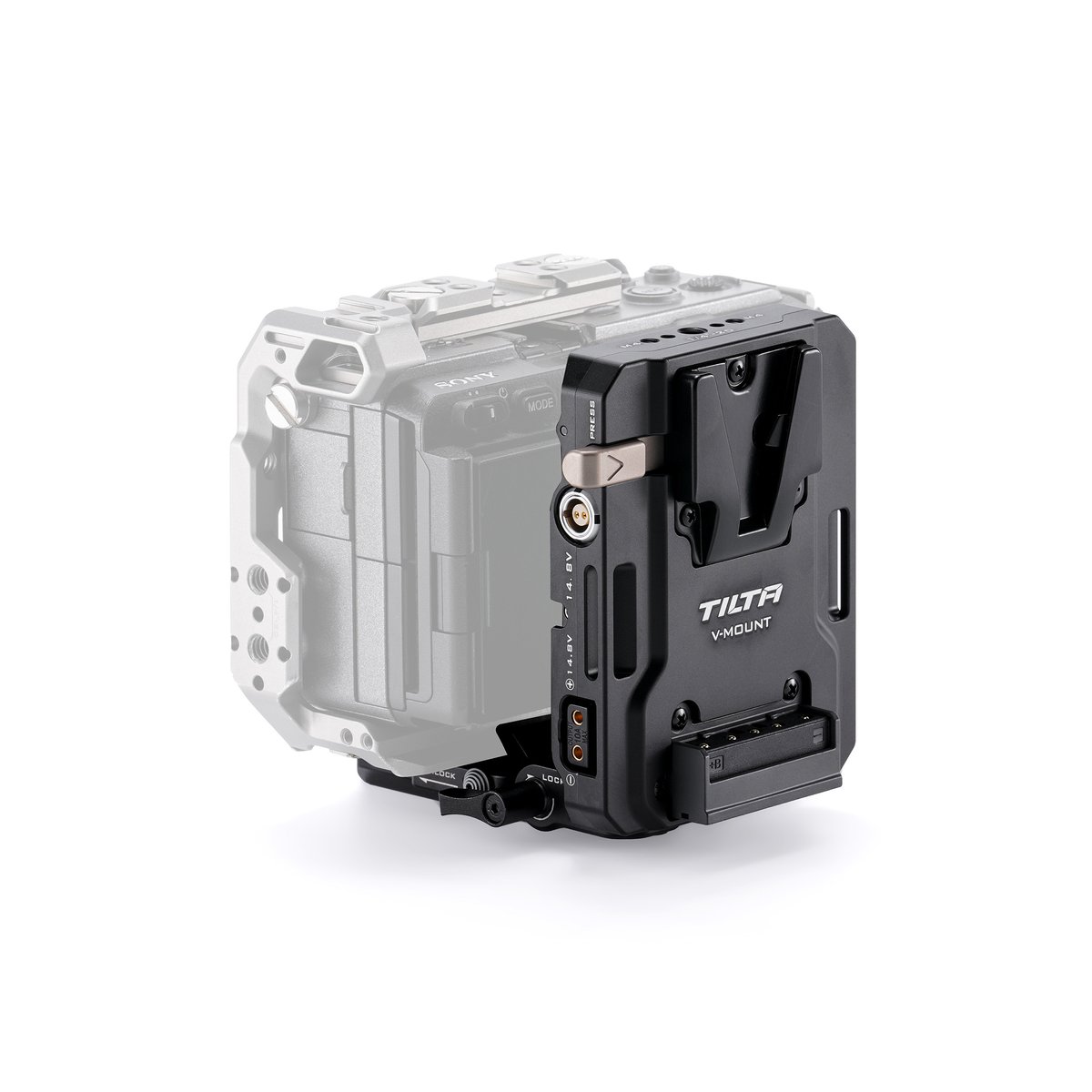 調整式アルカレシーバー付Mini Vマウントバッテリープレート (TA-BTP4K
