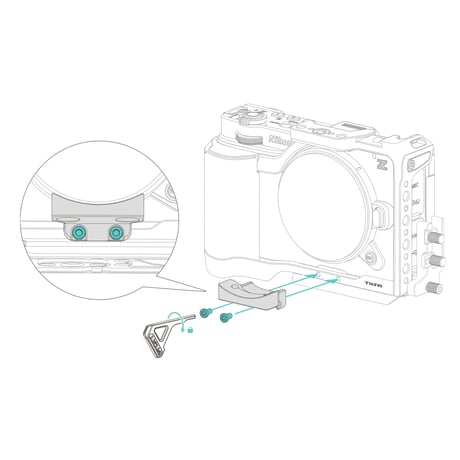 PLマウント レンズアダプターサポート PL Mount Lens Adapter Support for Nikon ZR - Black (TA-T98-LAS-B)