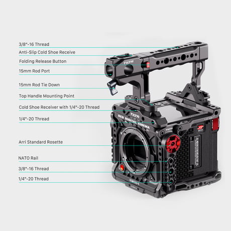 KOMODO-X用カメラケージ アドバンスキット Camera Cage for RED KOMODO-X Advanced Kit (TA-T53-DV-B/TA-T53-DAB-B)