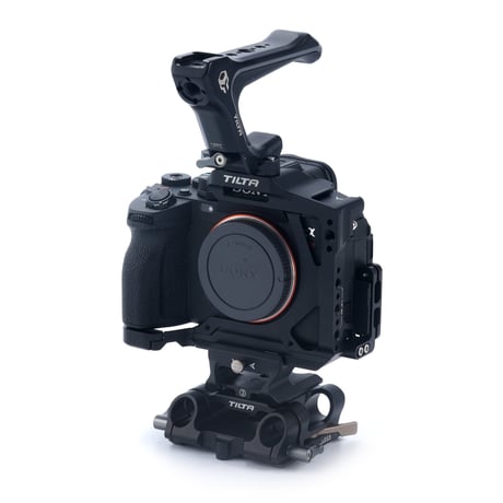 [在庫限り]Camera Cage for Sony a7R V Half Cage Pro Kit (TA-T46-B) ハーフケージ、ベースプレート、トップハンドル、NATOレールアタッチメント