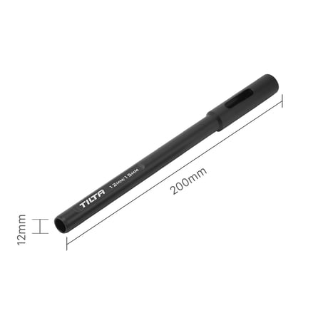 Tilta 15mm to 12mm DJI Rod Adapter (20cm) – Black (TA-12RA-20-B)
