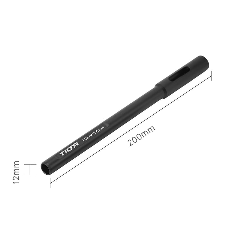Tilta 15mm to 12mm DJI Rod Adapter (20cm) – Bla Tilta 15mm to 12mm DJI Rod Adapter (20cm) – Bla