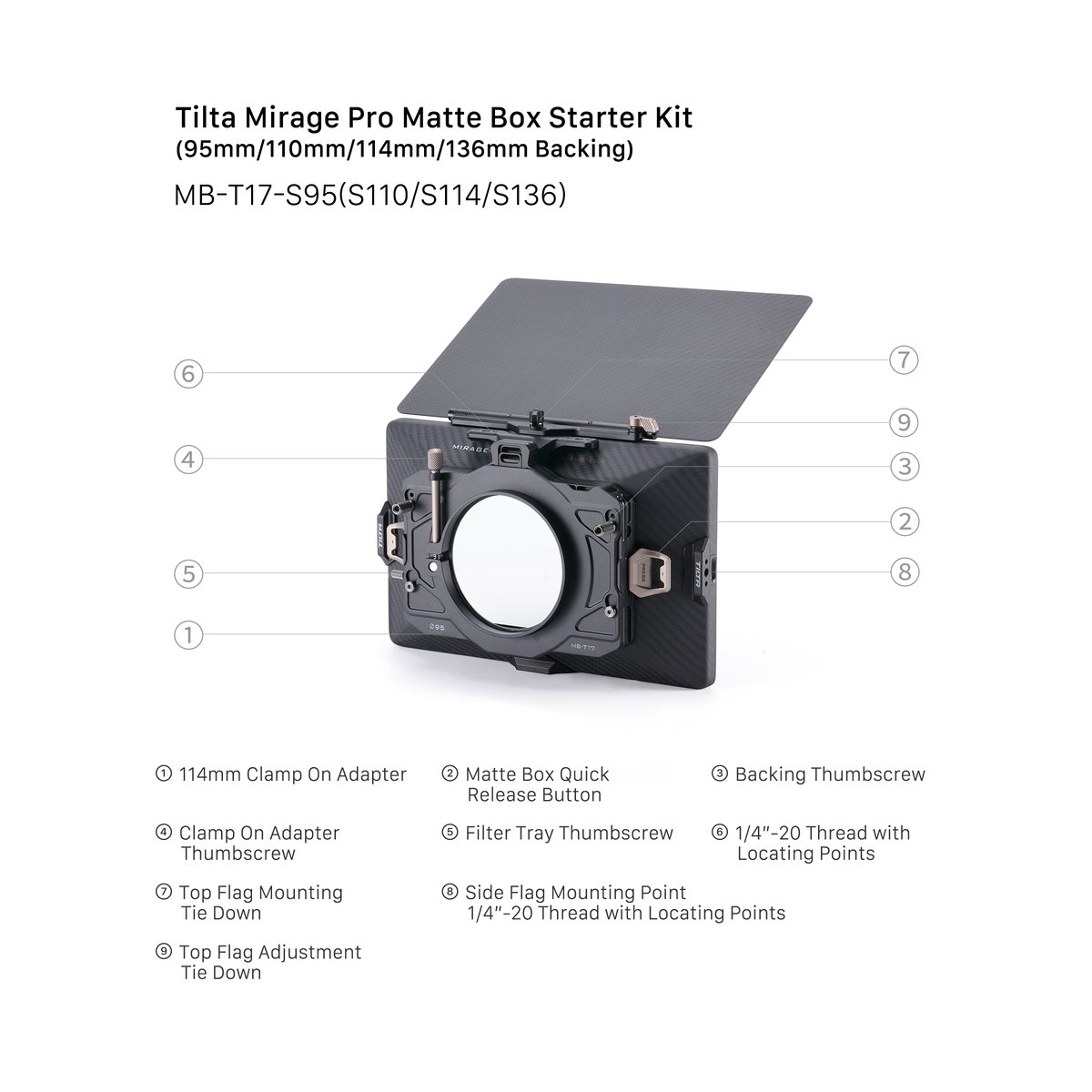 Tilta Mirage Pro Matte Box Starter Kit (MB-T17-