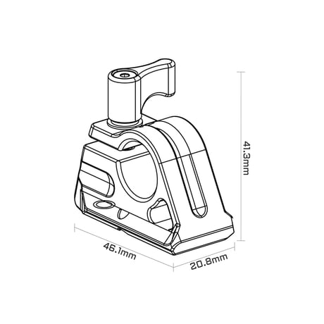 15mmロッドホルダー to NATOレール アタッチメント 15mm Rod Holder to NATO Rail Attachment (TA-15RH-NATO-B)
