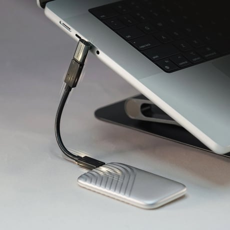 TILTA Khronos Type-C アダプタ L字 USB-C to C 変換コネクタ　10Gbps/140W高速充電/4K60Hz映像出力  (TK-90UA-SG)