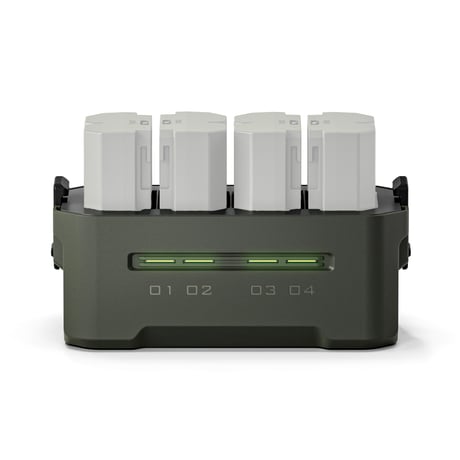 NP-FZ100用ポータブル4連充電器 Tilta Portable Charging Station for NP-FZ100 (4 Channel) – Green (TBC-FZ100-GN)