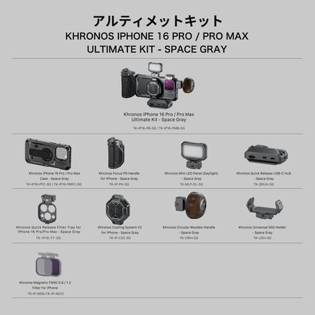 [在庫限り] Khronos iPhone 16 Pro / Pro Max Ultimate Kit (TK-IP16-PB / TK-IP16-PMB)