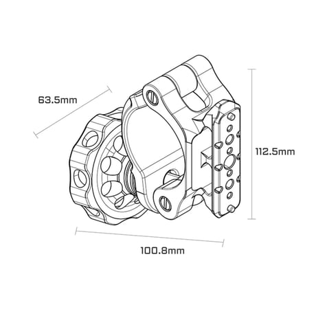 50mmスピードレールクランプ to NATOアダプター  (TA-SRC-NATO-B) 50mm Speed Rail Clamp to NATO Adapter - Black