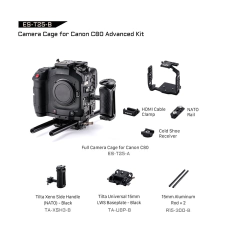 キヤノン EOS C80用カメラケージ アドバンスキット Camera Cage for Canon C80 Advanced Kit (ES-T25-B)