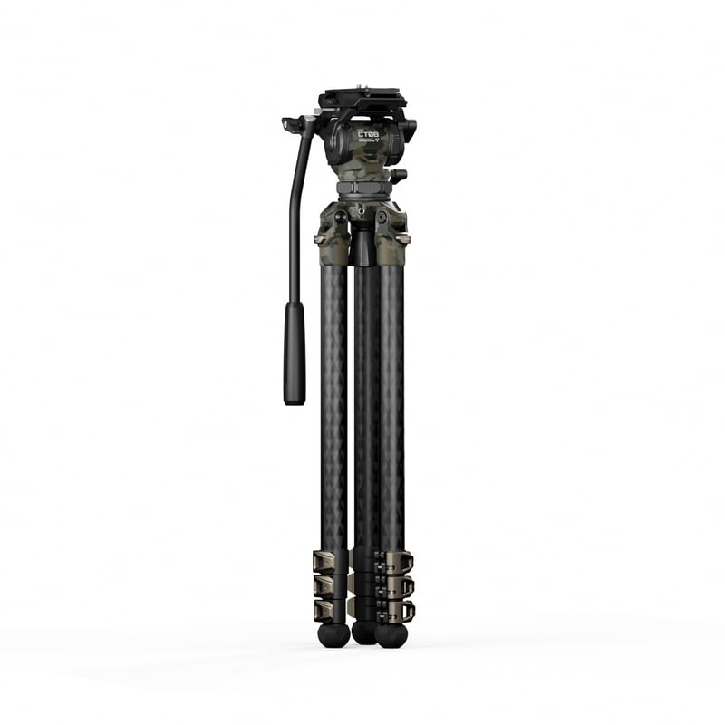 【キャピターン様★専用】極暖エアフレイム仕様★オール3mm　ロングチェストジップ カーボン三脚[CT08] 75mm Cine Fluid Head with 3-Stage