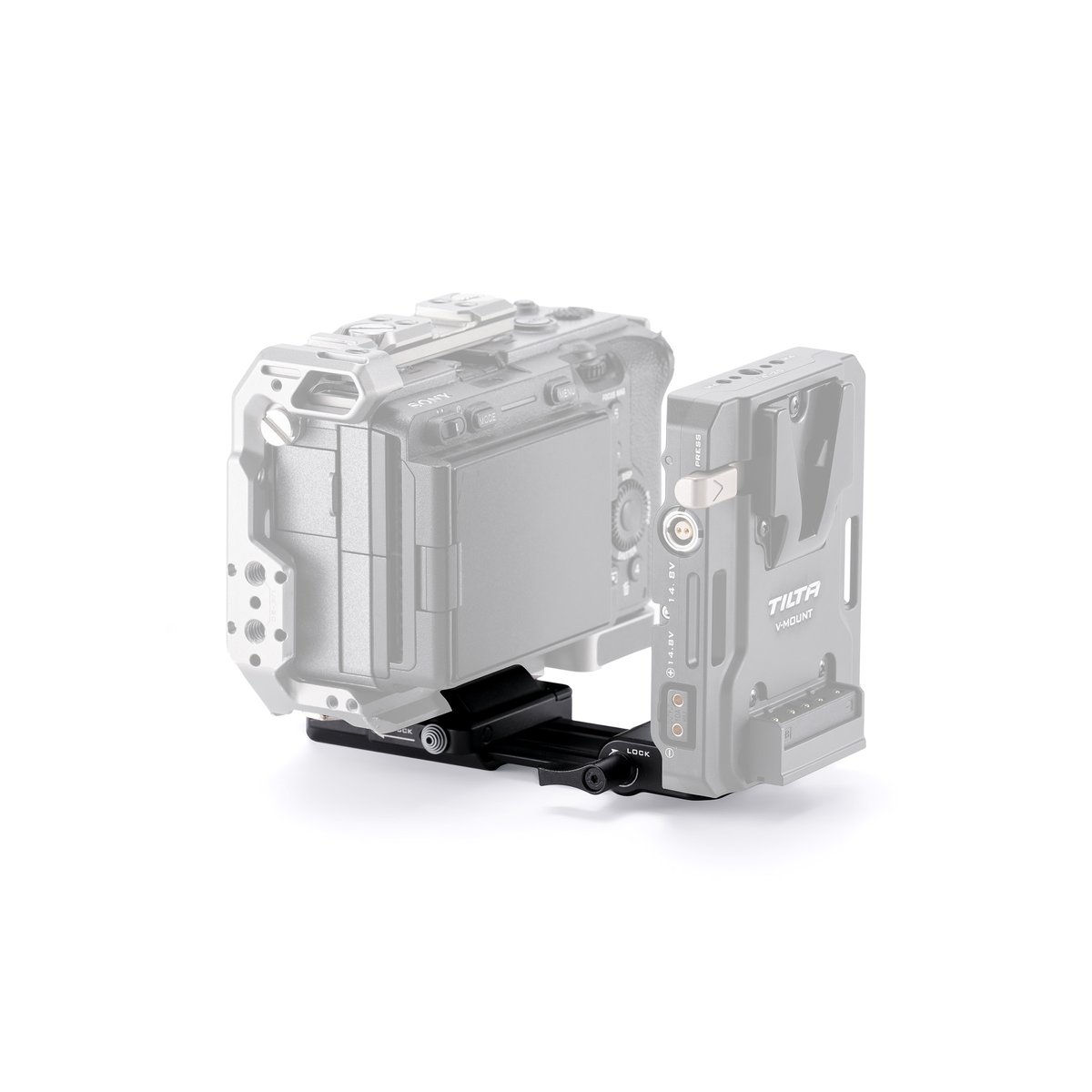 Mini/Pocket Vマウントバッテリープレート用 調整式アルカレシーバー