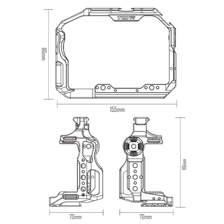 Full Camera Cage for Fujifilm X-H2S - Black (TA-T36-FCC-B)