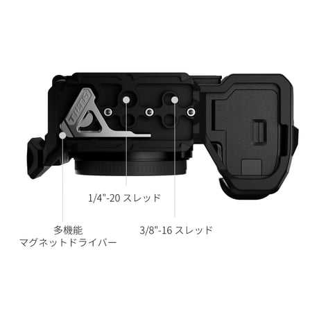 ソニー VLOGCAM ZV-E10 II 用フルカメラケージ (TA-T69-FCC-B) Full Camera Cage for Sony ZV-E10 II