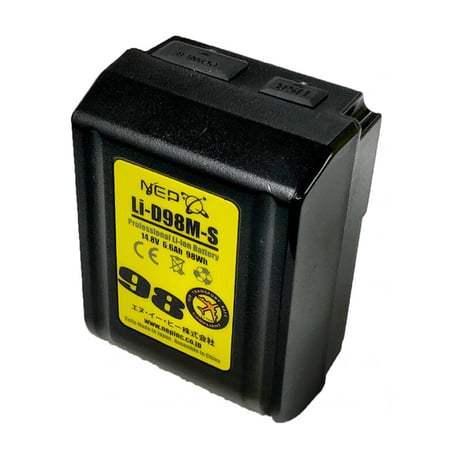 【NEP】Li-D98M-S 高負荷出力スーパーミニVマウントバッテリー (USB-C PD対応) 14.8V 6.6Ah 98Wh