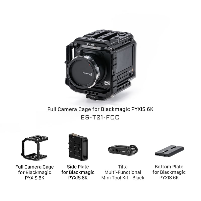 Blackmagic PYXIS 6K用フルカメラケージ (ES-T21-FCC) Full Blackmagic PYXIS 6K用フルカメラケージ (ES-T21-FCC) Full