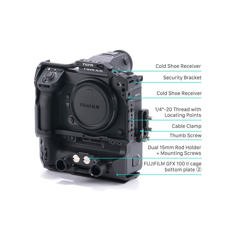 富士フイルム GFX100 II用フルカメラケージ (TA-T62-FCC-B