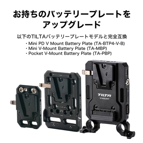 Mini/Pocket Vマウントバッテリープレート用 調整式アルカレシーバー　Adjustable ARCA Receiver (TA-BTP4-AR-B)