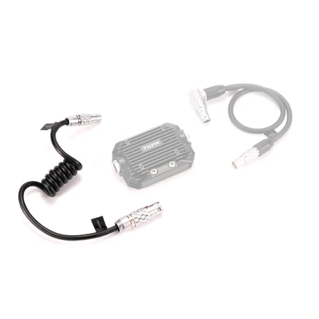 4-Pin Male to 8-Pin Female Coiled Power Cable (TCB-4LEM-8LEF) 24V電源分配モジュール用ケーブル  Arri Alexa 35