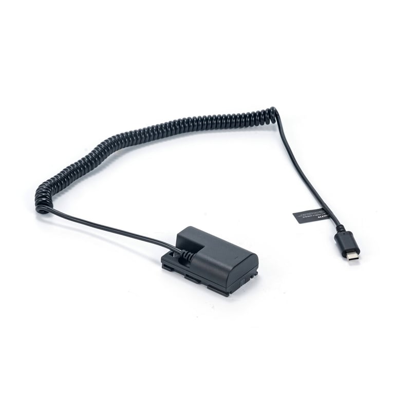 ダミーヘッドMini typecケーブルつき Dummy Battery to USB-C PD Power Cable (LP-E6/NP