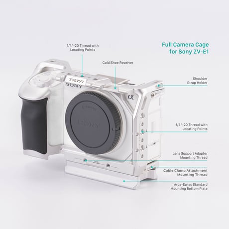 Sony ZV-E1用ライトウェイトキット(フルケージ) Camera Cage for Sony ZV-E1 Lightweight Kit (TA-T35-B)