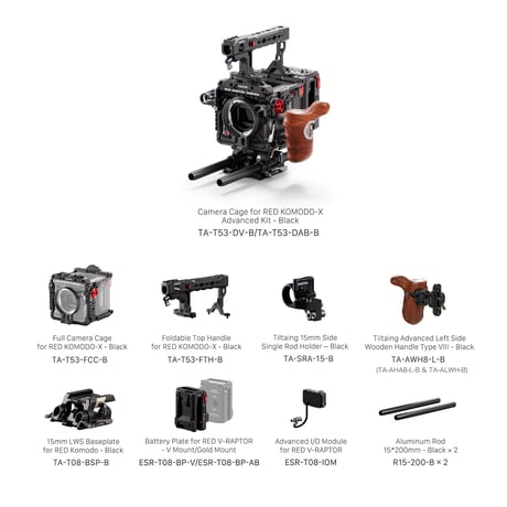 KOMODO-X用カメラケージ アドバンスキット Camera Cage for RED KOMODO-X Advanced Kit (TA-T53-DV-B/TA-T53-DAB-B)