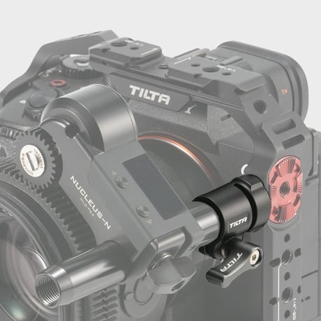 15mm Rod Holder to 1/4"-20 Adapter (Front Mounted) - Black (TA-15RH-1420F-B) 位置決めピン付き1/4"-20ネジ フロント