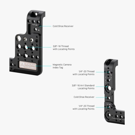 Side Mounting Plate for Sony FX6 (ES-T20-SMP) ソニー FX6用サイドマウントプレート