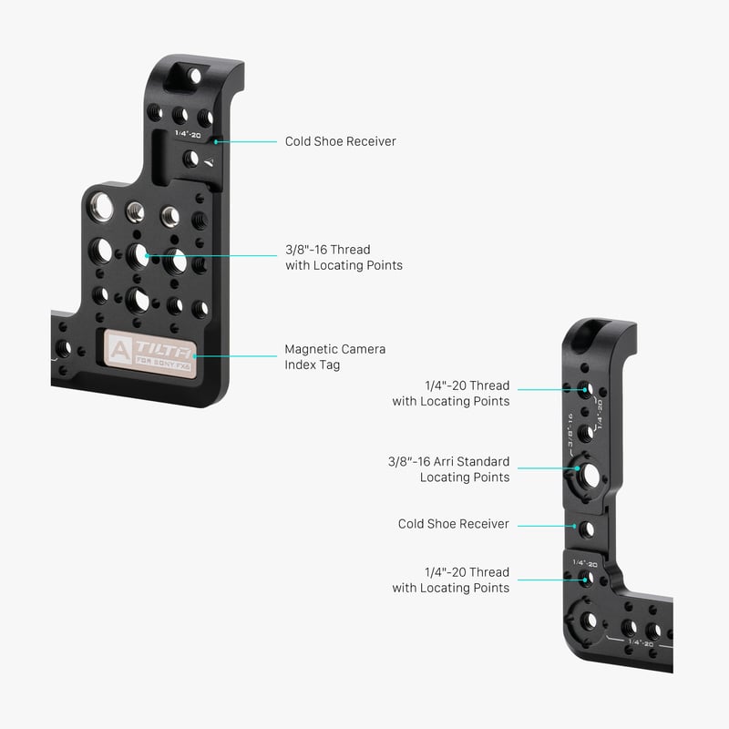 Side Mounting Plate for Sony FX6 (ES-T20-SMP) ソ