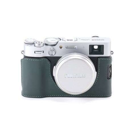 [在庫限り] 富士フイルム X100VI用レザーケース Leather Camera Case for Fujifilm X100VI - Green (TA-T70-LCC-GN)