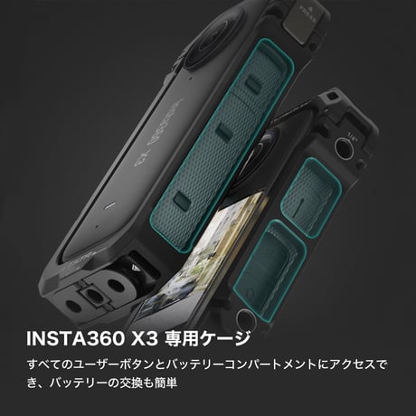 Full Camera Cage for Insta360 X3 (TA-T41-FCC) 360度アクションカメラInsta360 X3用ケージ