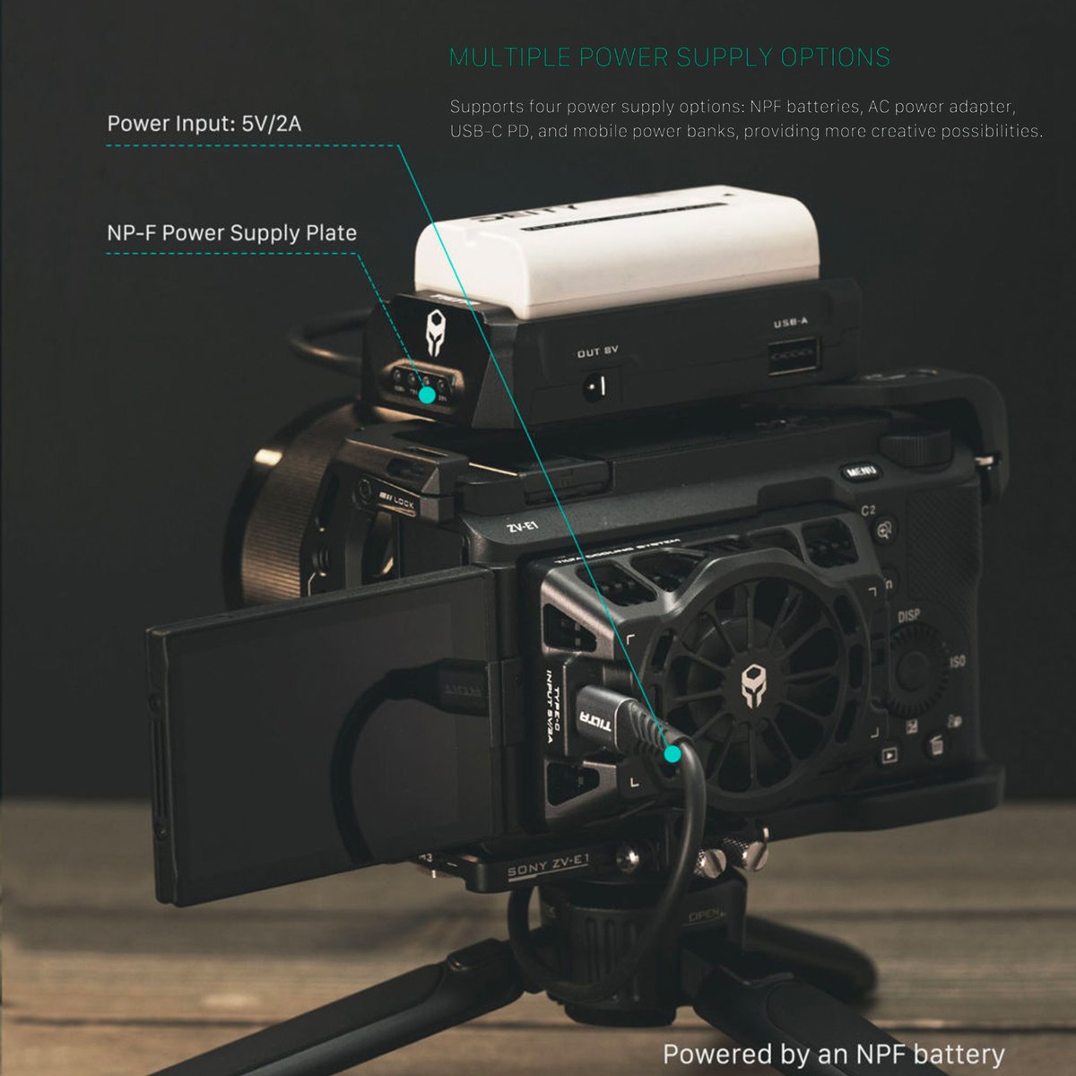 Cooling System for Sony ZV-E1 – Black (TA-T35-C