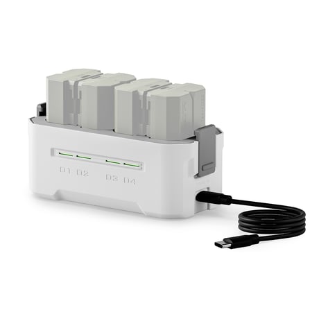 TILTA NP-FZ100用ポータブル4連充電器 Portable Charging Station  (4 Channel) – Off White (TBC-FZ100-OW)