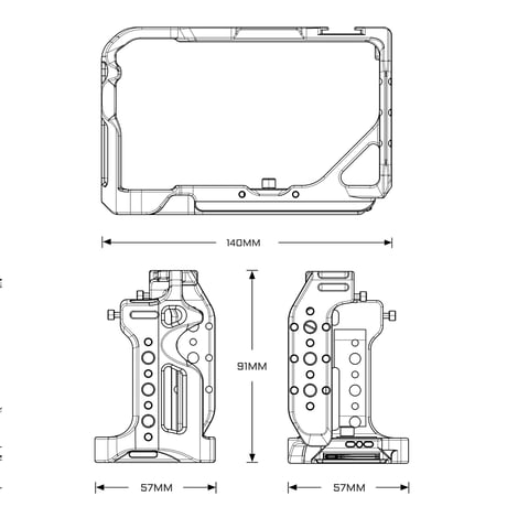 ソニー a7C II / a7C R用フルカメラケージ (TA-T60-FCC-B/TG)