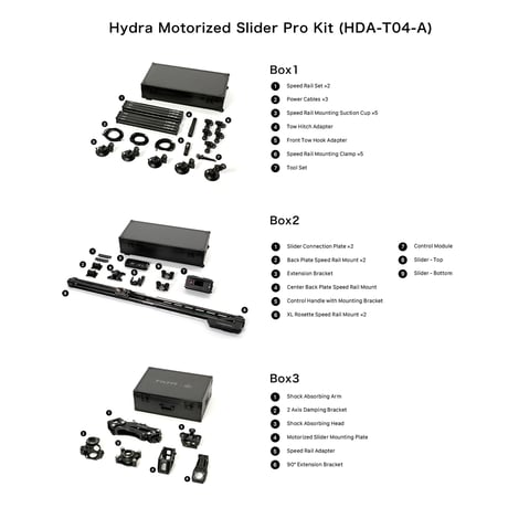 Hydra Motorized Slider Pro Kit (HDA-T04-A)