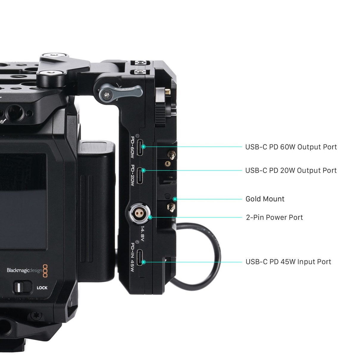 TILTA Blackmagic PYXIS 6K/12K用折りたたみ式 Vマウントバッテリー