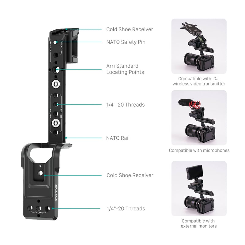 XLR Extension Bracket for Sony FX3 (TA-T13-XLR) XLR Extension Bracket for Sony FX3 (TA-T13-XLR)