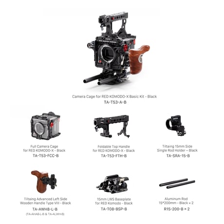 KOMODO-X用カメラケージ ベーシックキット Camera Cage for RED KOMODO-X Basic Kit (TA-T53-A-B)