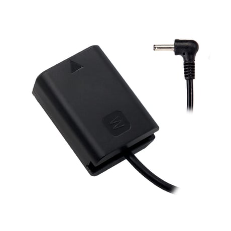 Sony NP-FW50 Dummy Battery to 3.5/1.35mm DC Male Cable (DB-SYFW-DCM13)